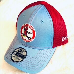 NWT NEW ERA ST LOUIS CARDINALS MENS LIGHT BLUE & RED COOP CIRCLE BIRD HAT